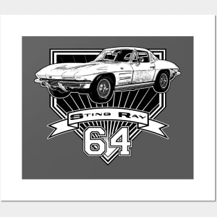 1964 Corvette Stingray Posters and Art